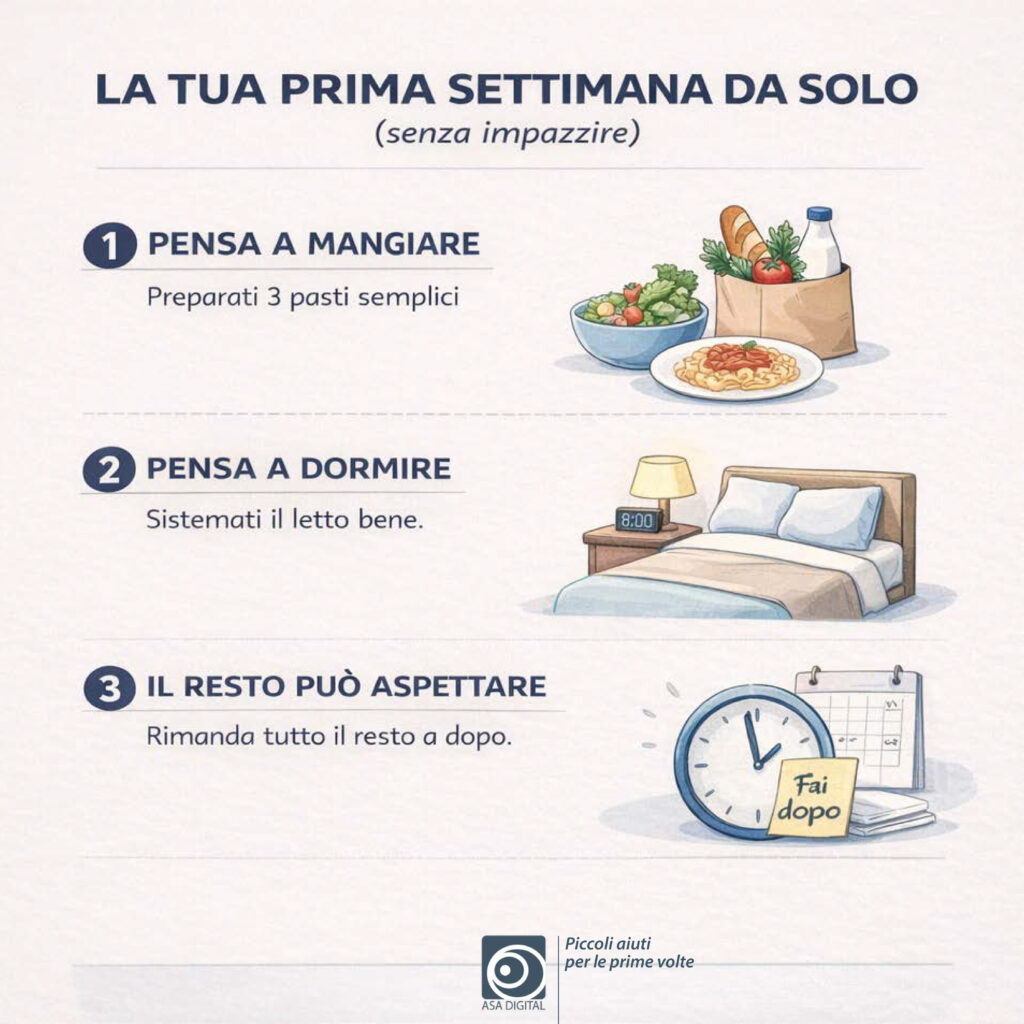 Sono andato via di casa… e ora? prima settimana