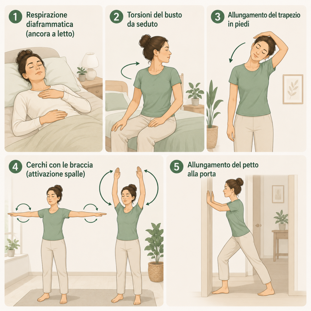 Caregiver e tensione muscolare routine mattina